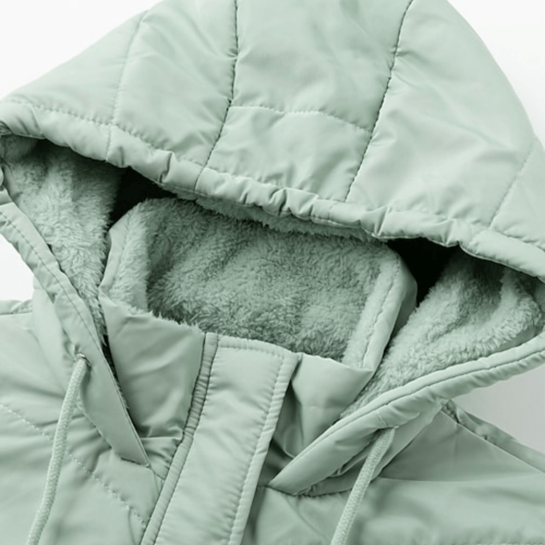 Parka Feminina Grossa com Pelúcia e Capuz