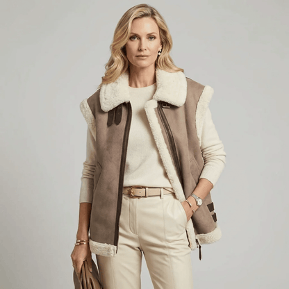 Maxi Colete Feminino com Pelo