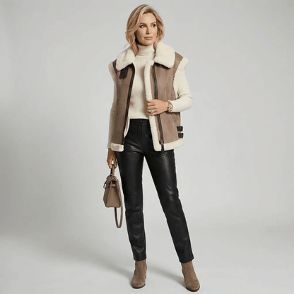 Maxi Colete Feminino com Pelo