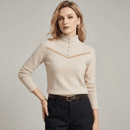 Suéter Feminino Peluciado com Botões Diana